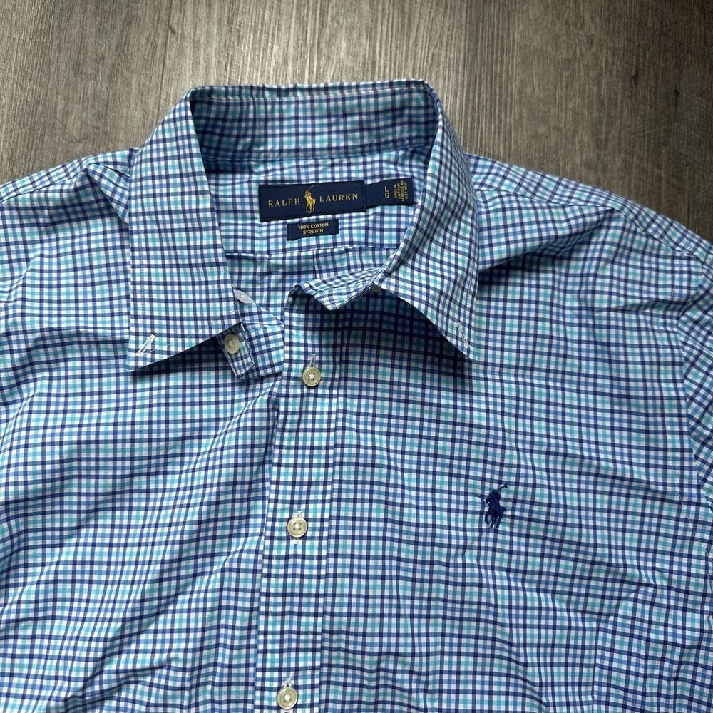 Polo Ralph Lauren‎ Men's Plaid Button Shirt Royal/Turquoise 710521662006 EXC*++